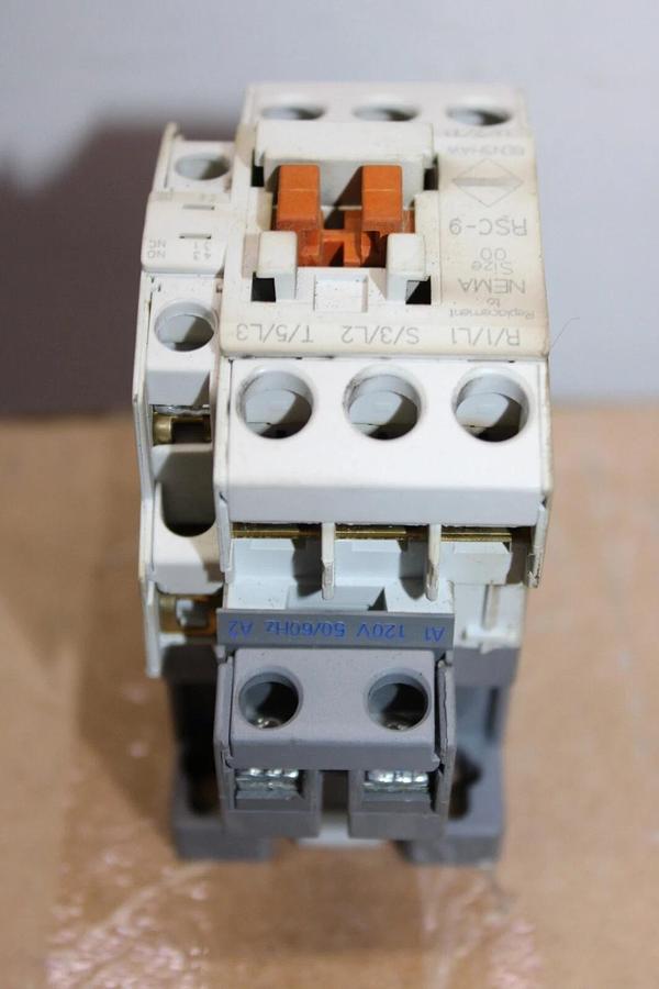 Used BENSHAW RSC-9 SIZE 00 MAGNETIC CONTACTOR RSC-9 20 AMP 600V 120 VAC COIL