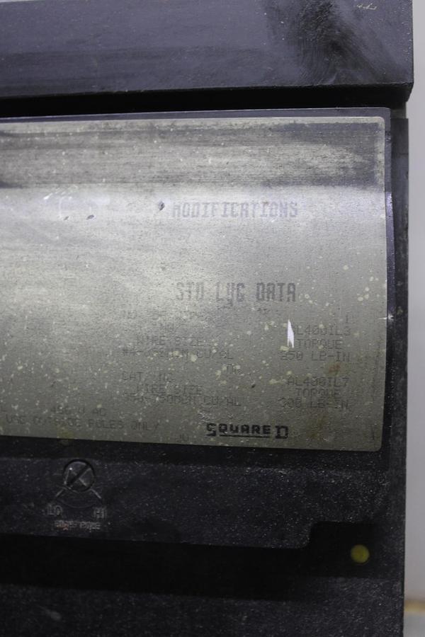 Used SQUARE D I-LINE CIRCUIT BREAKER MA36800 800 AMP 600 VAC 3-POLE