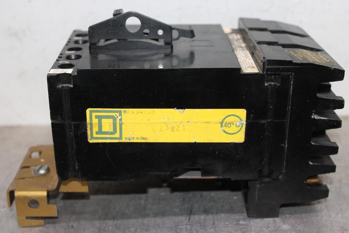 Used SQUARE D I-LINE CIRCUIT BREAKER FA36030 30 AMP 600 VOLT 3-POLE