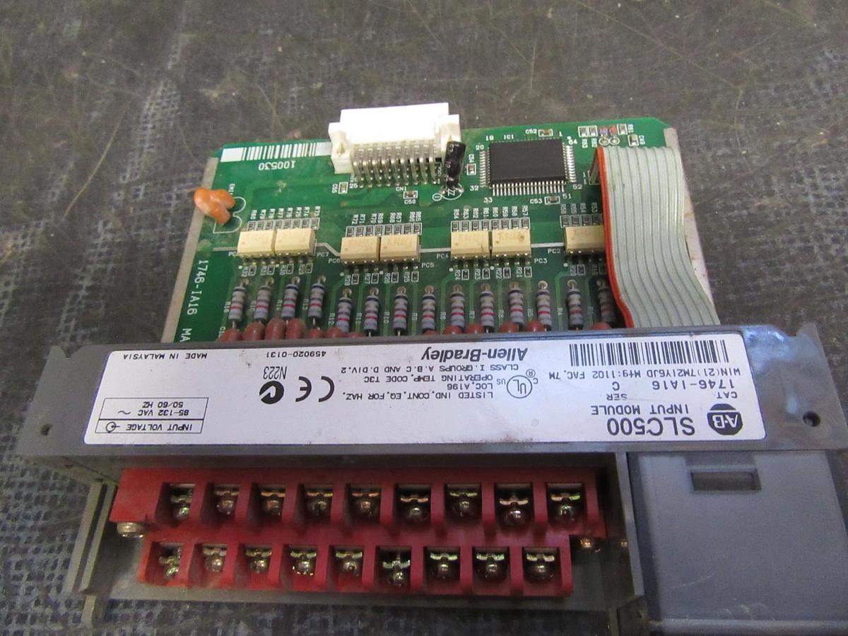 Used ALLEN BRADLEY INPUT MODULE 1746-IA16 SERIES C 85-132VAC 50/60HZ **WARRANTY**