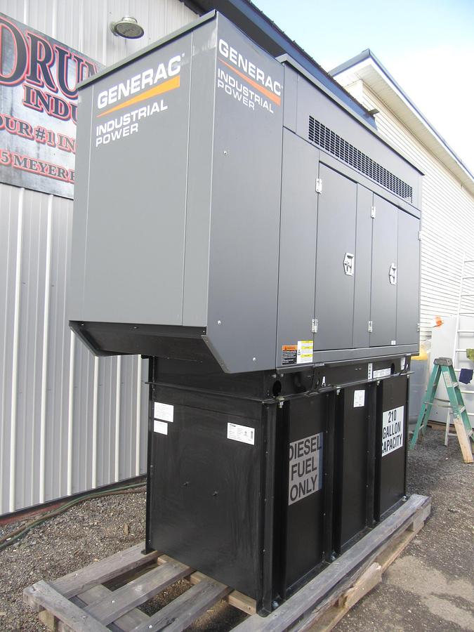 Used 50 KW DIESEL GENERATOR GENERAC 120/240V FPT BRAND NEW SOUND ENCLOSED VIDEO 50 KW