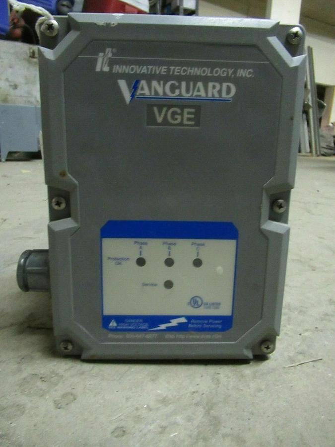 Used INNOVATIVE TECHNOLOGIES VANGUARD TRANSIENT VOLTAGE SURGE SUPPRESSOR VGE080-3Y101