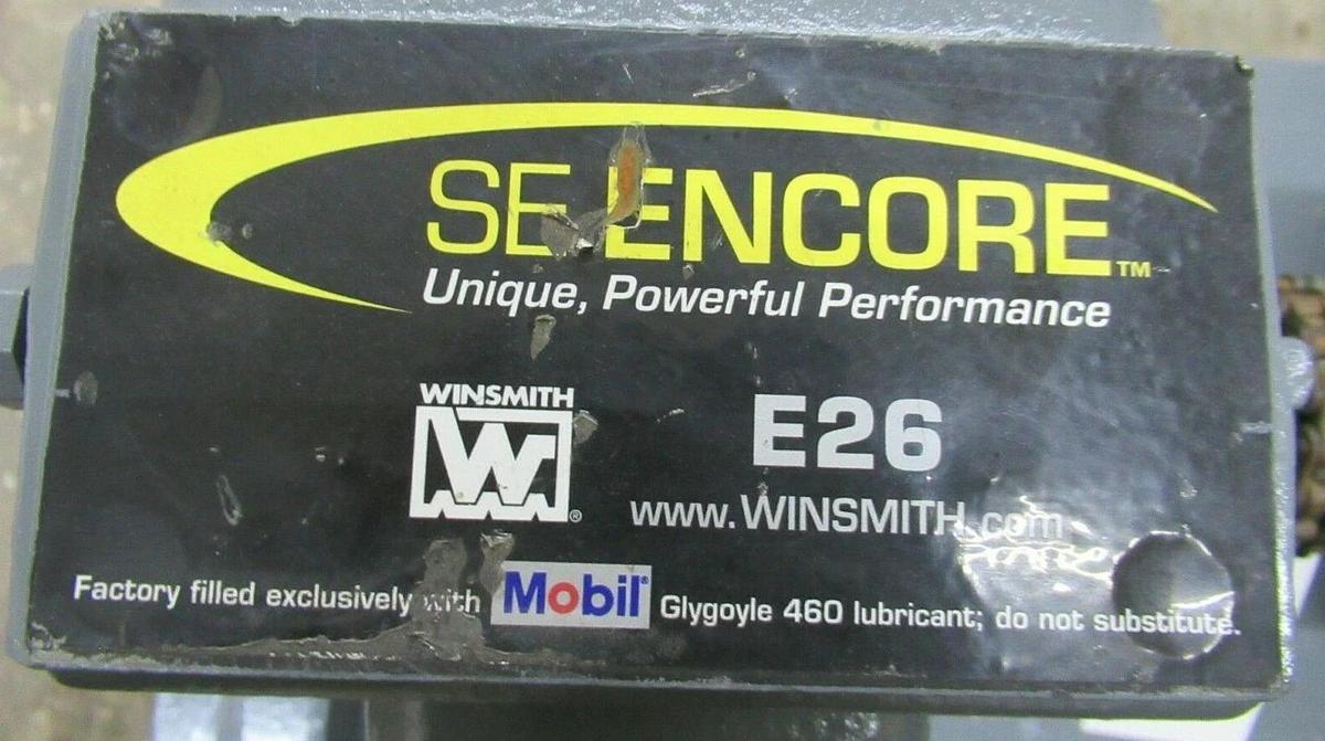 Used 1 HP SE ENCORE E26 WINSMITH XDBS 40:1 GEAR BOX W/ LEESON MOTOR & STEARNS BRAKE