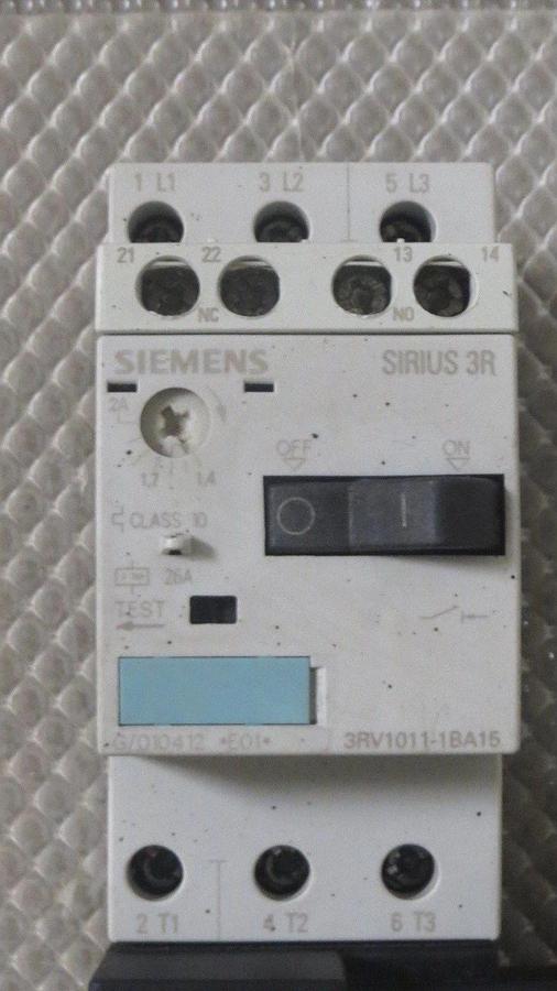 Used SIEMENS SIRIUS MOTOR START SET 1.4-2 AMP # 3RV1011-1BA15 W/ 3RT1016-1BB42 X 2