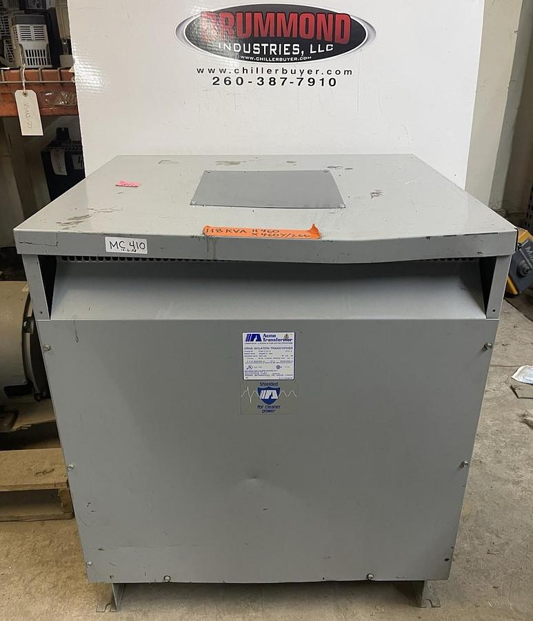 Used 118 KVA ACME TRANSFORMER DTGB-0118-4S 460V HIGH 460Y/266V LOW 3-PHASE NEMA 2