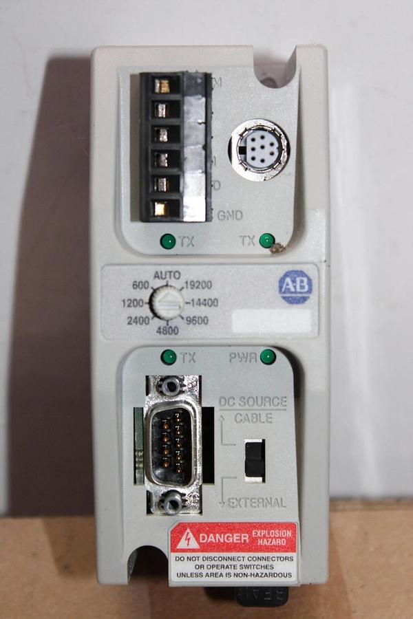 Used ALLEN BRADLEY ADVANCED INTERFACE CONVERTER 1761-NET-AIC REV. A 24 VDC 120 mA