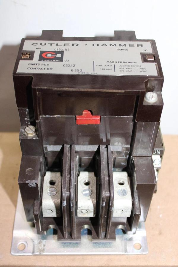 Used CUTLER-HAMMER CONTACTOR 120A 600V C832JN3 SERIES B1 **WARRANTY INCLUDED**