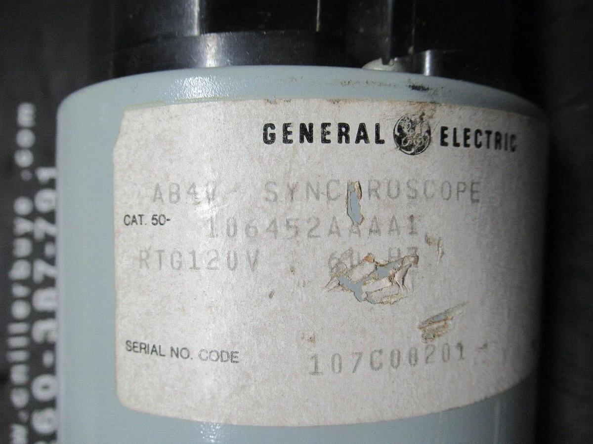 Used GE AB4V SYNCHROSCOPE 50-106452AAAA1 120 VOLT **WARRANTY INCLUDED**