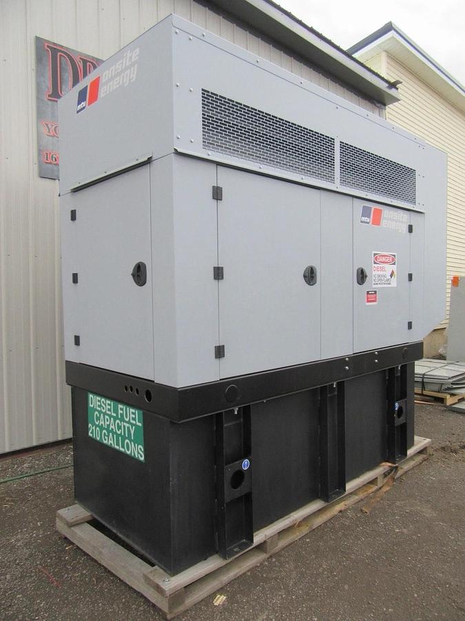 Used 30 KW DIESEL GENERATOR MTU 120/240V JOHN DEERE SOUND ENCLOSED 196 HRS VIDEO