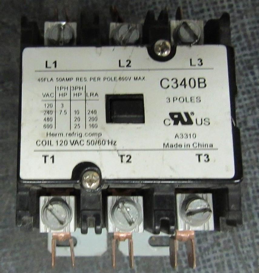 Used PACKARD CONTACTOR C340B 600V 40A 50A/RES **WARRANTY INCLUDED**