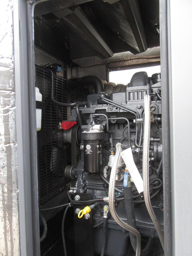 Used 48 KW DIESEL GENERATOR GENERAC 120/240 V FPT 366 HRS SOUND ENCLOSED VIDEO 50 KW