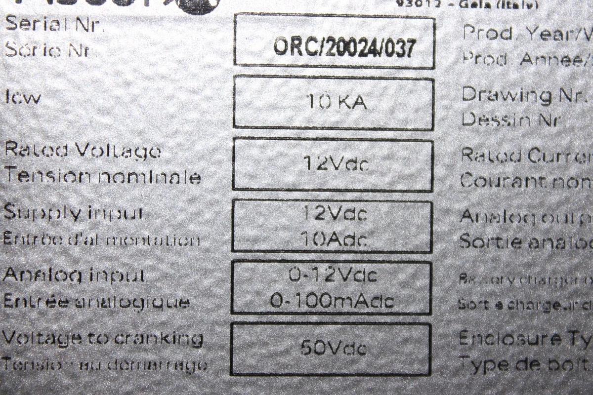 DEEP SEA ASCOT GENERATOR CONTROL PANEL 7450-003-A1 ASH-T D93-IP66-IK10 12 VDC