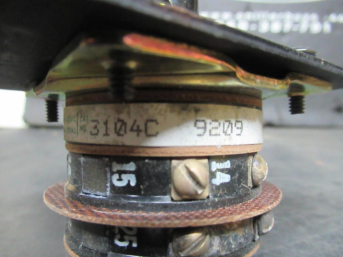 Used ELECTROSWITCH SERIES 31 CONTROL SWITCH 3104C 3-PHASE 125-600 VAC 10-3 AMP