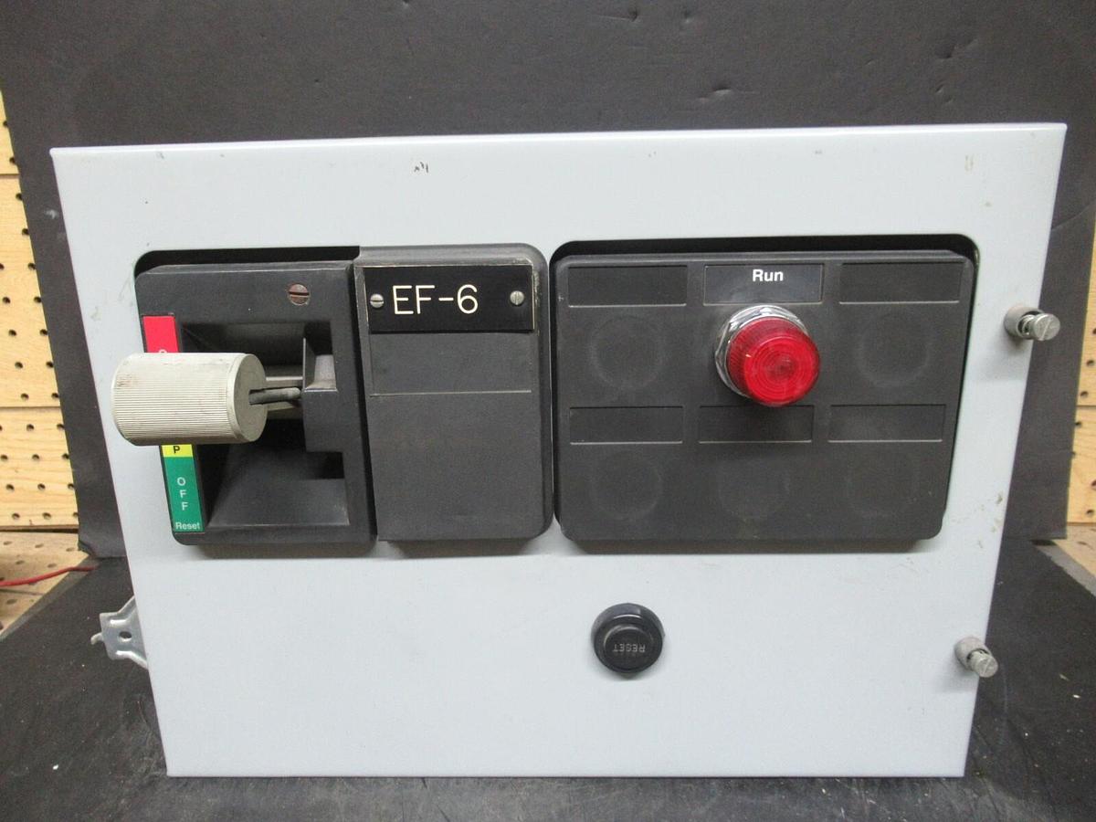 Used CUTLER HAMMER MOTOR STARTER CONTROL BUCKET MODEL: 2100 12" NEMA SIZE 1 3 AMP