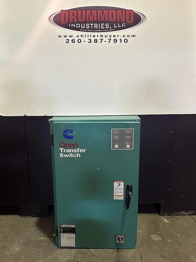 Used 100 AMP ONAN ATS AUTOMATIC TRANSFER SWITCH 240 V 1 PH 3 POLE LTB-4488634