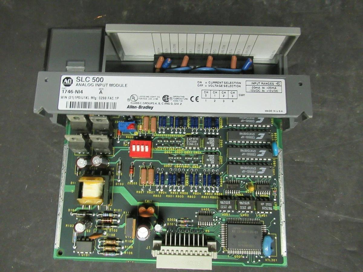 Used ALLEN BRADLEY SLC 500 1746-NI4 ANALOG INPUT MODULE SER. A **WARRANTY INCLUDED!**