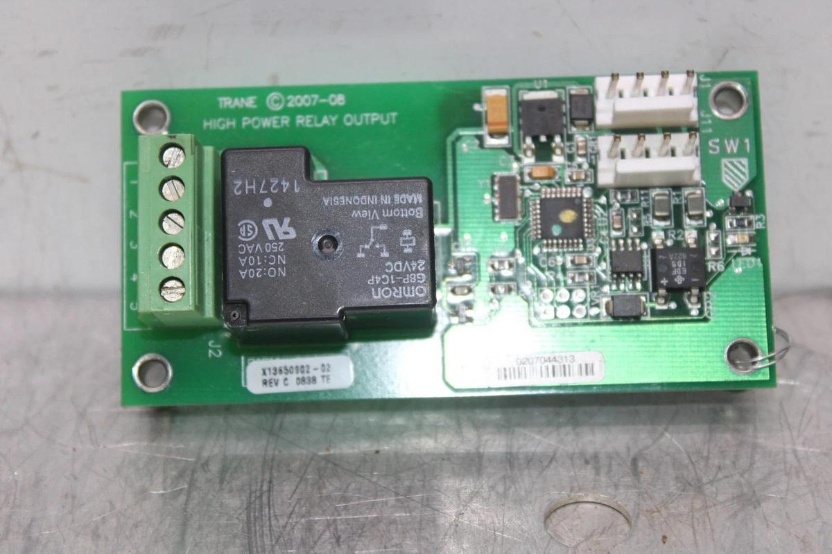 Used TRANE HIGH POWER RELAY OUTPUT CIRCUIT BOARD X13650902-02 REV. C **WARRANTY**