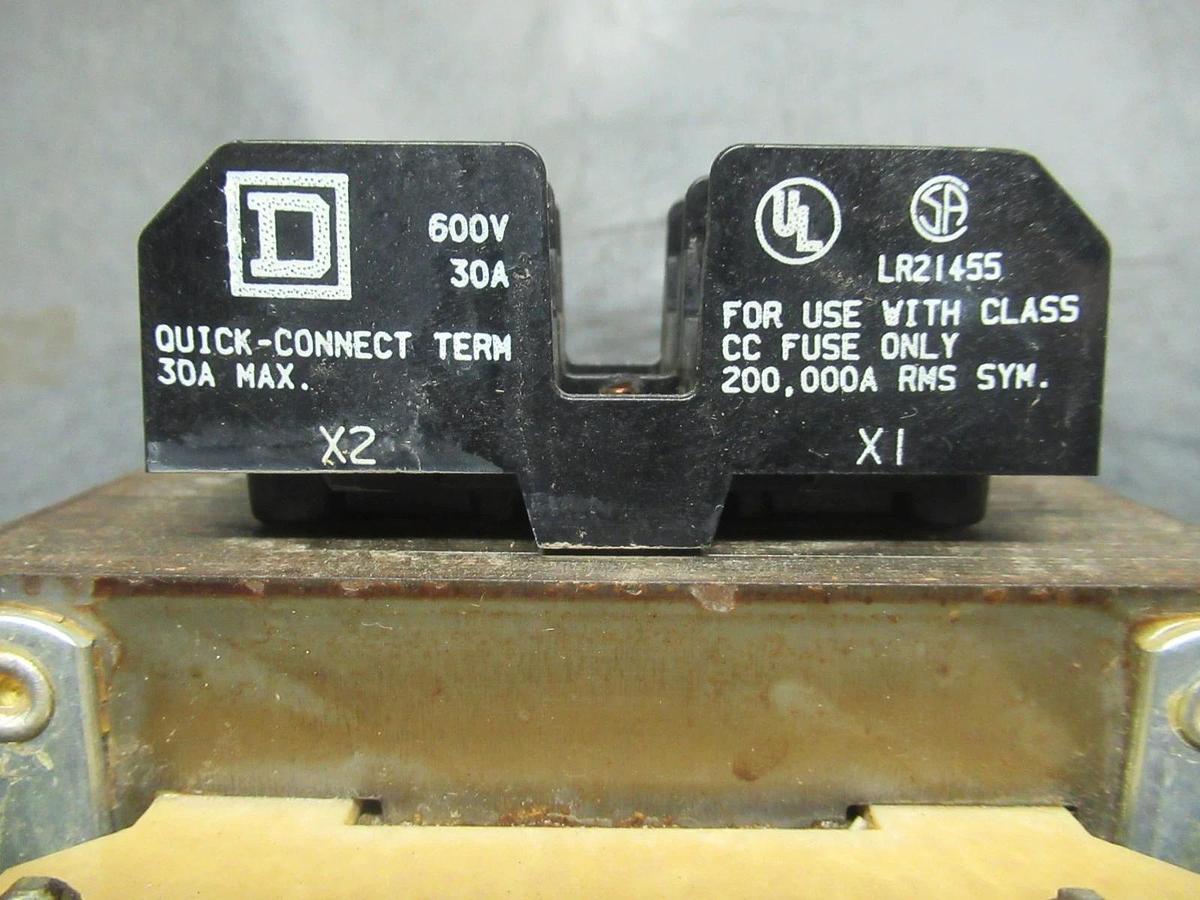 Used SQUARE D TRANSFORMER 9070KF350D1R02 350VA 50/60HZ INPUT:240/480V OUTPUT:110-120V