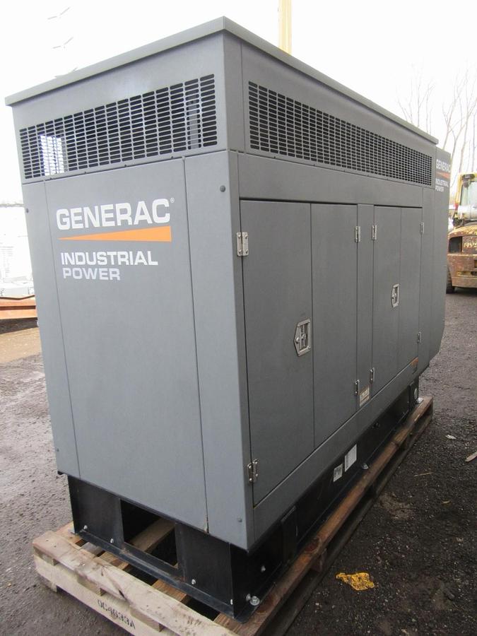 Used 48 KW 50 KW GENERATOR GENERAC NAT GAS LP PROPANE 120/240 V 1 PH 142 HRS WE SHIP