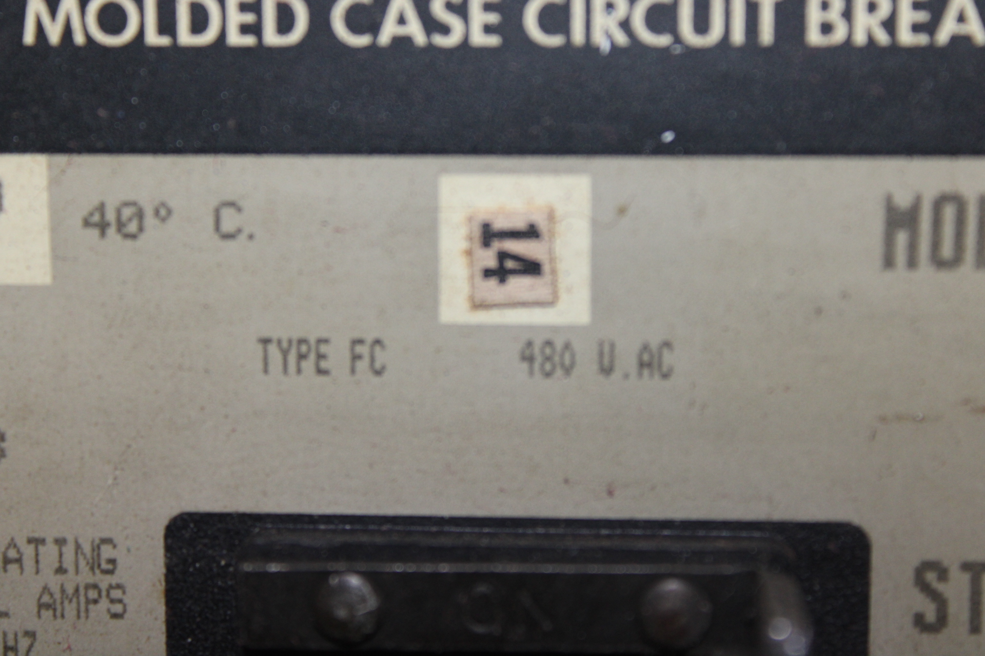 Used SQUARE D I-LINE CIRCUIT BREAKER KC34225 SERIES 2 225 AMP 480 VAC 3-POLE