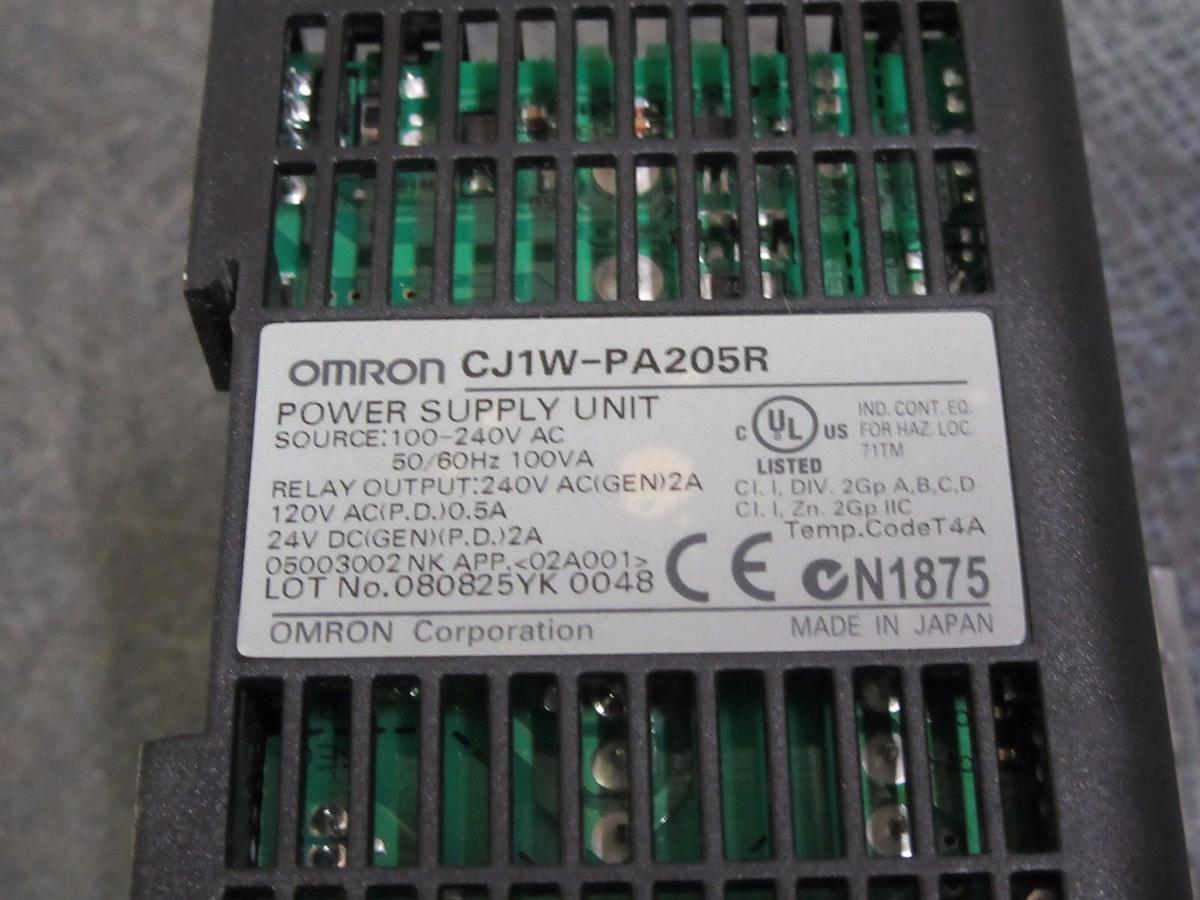 Used OMRON POWER SUPPLY MODULE 100-240 VAC 100 VA  MODEL: CJ1W-PA205R **WARRANTY**