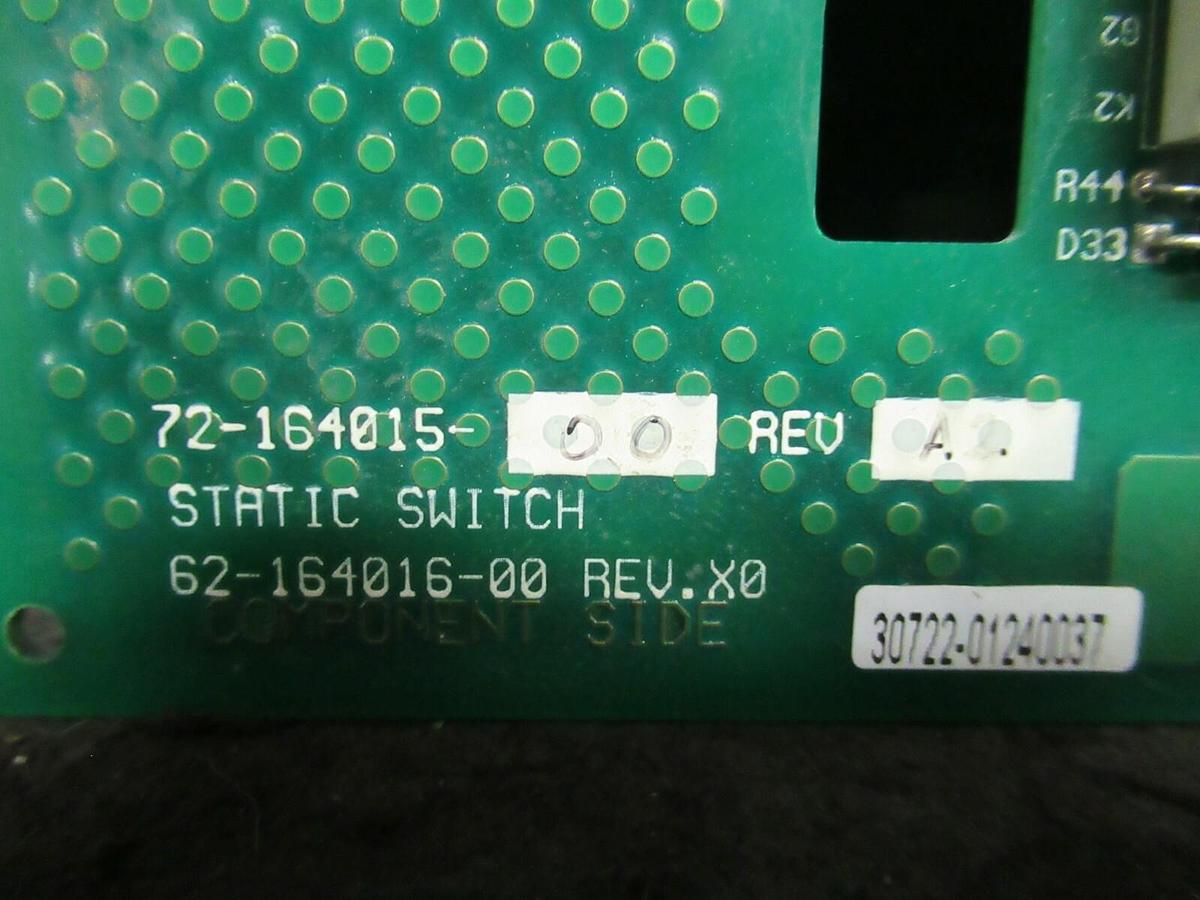 Used MGE UPS SYSTEMS 72-164015-00 REV A2 STATIC SWITCH 62-164016-00 X0 CIRCUIT BOARD