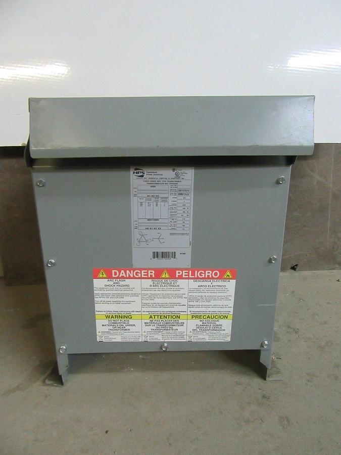 Used HAMMOND TRANSFORMER DM014JJ 14 KVA PRI: 460V SEC: 266V NEMA 3R