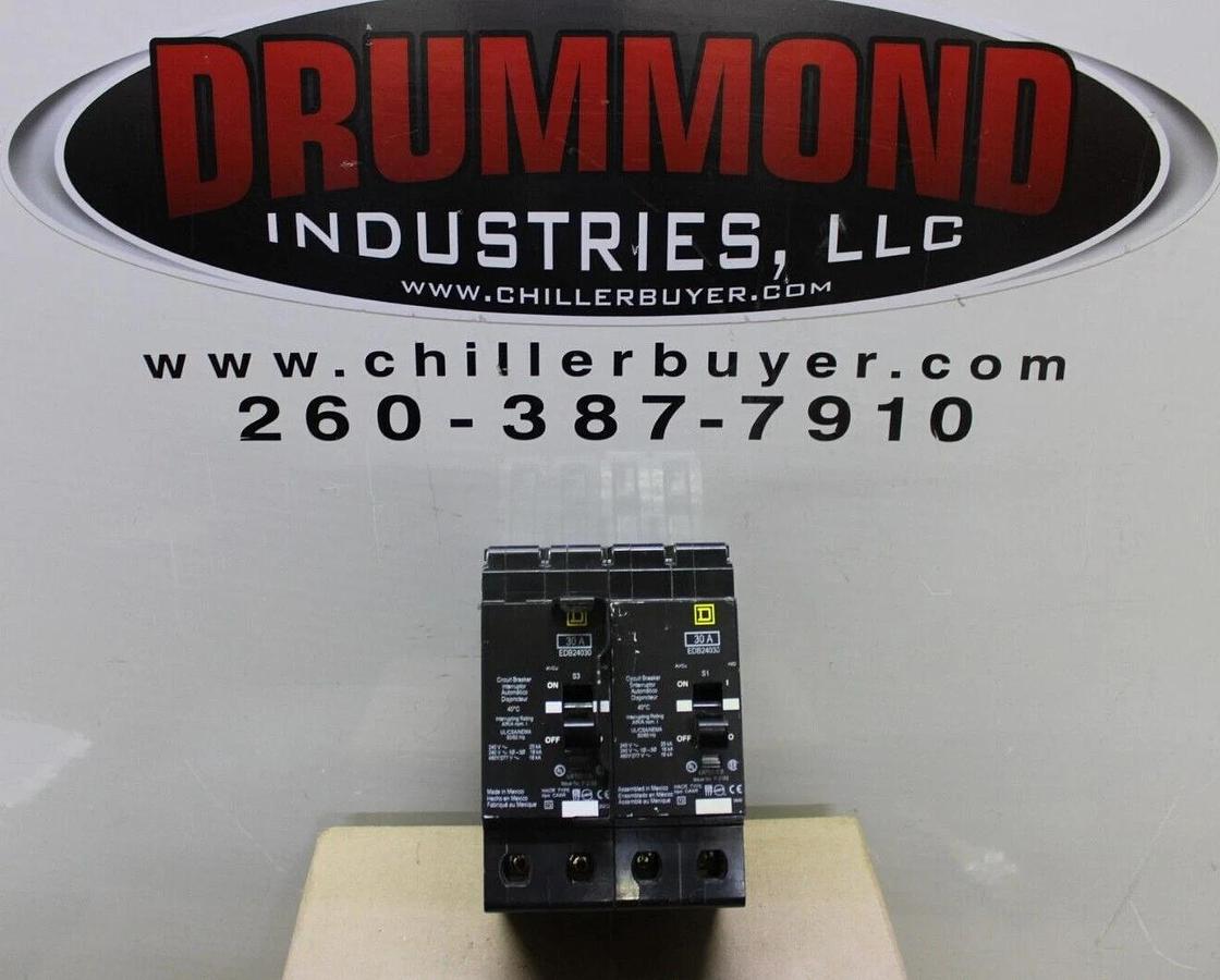Used (1) SQUARE D EDB CIRCUIT BREAKER EDB24030 30 AMP 2-POLE 480/277 VAC