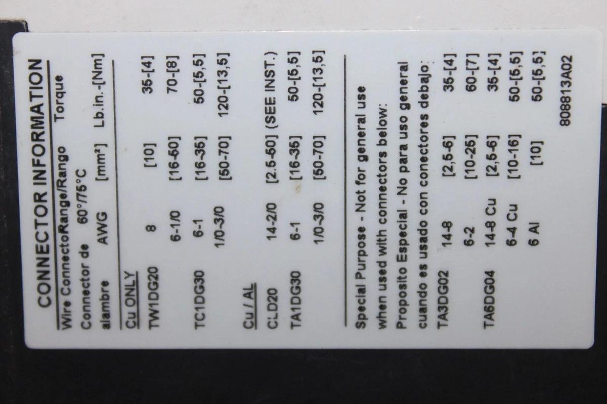 Used SIEMENS HDGA CIRCUIT BREAKER HDX3B100 100 AMP 600 VAC 3-POLE **WARRANTY**