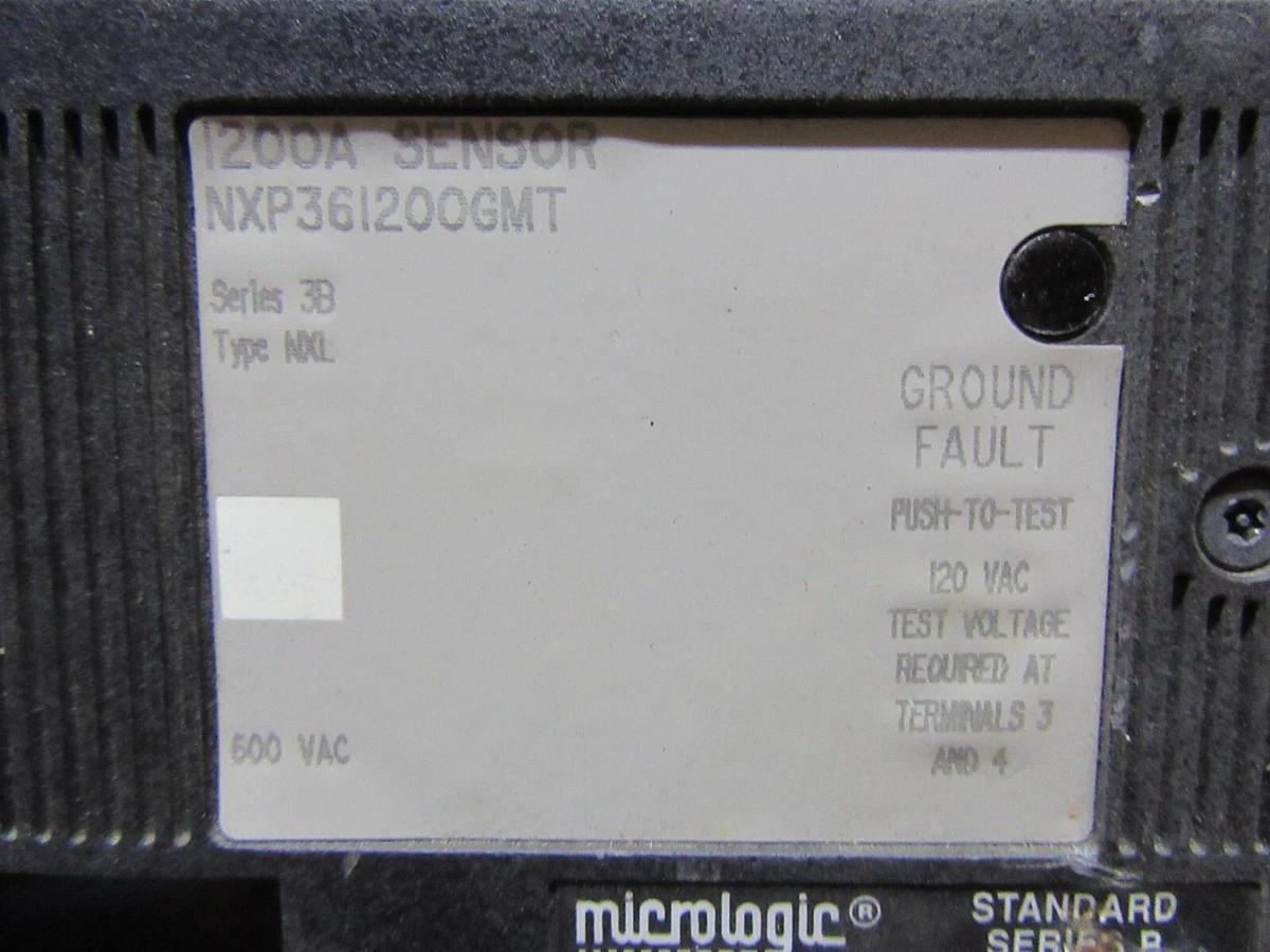 Used SQUARE D CIRCUIT BREAKER NXP361200GMT 1200 AMP 600 VAC 3-POLE W/ ARP100 PLUG