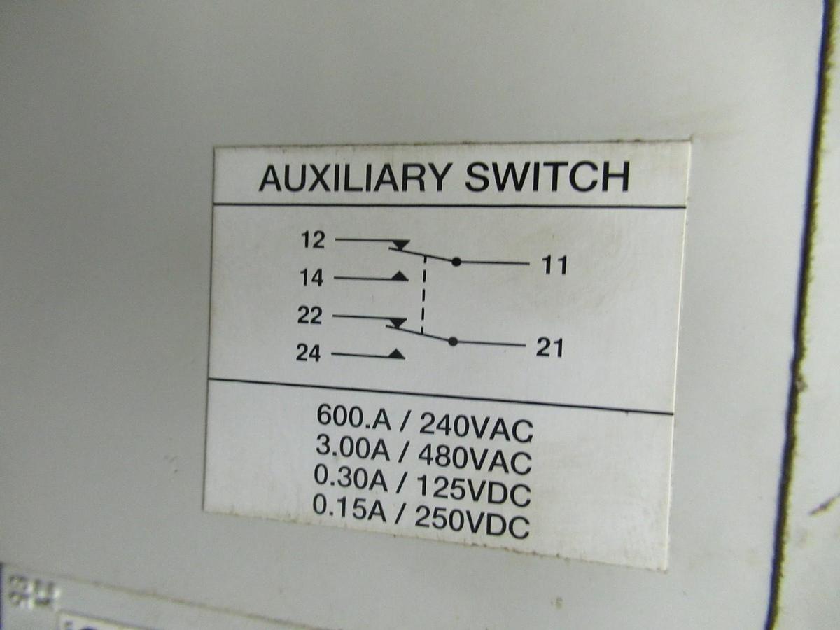 Used ABB BREAKER S6N 2 POLE 600VAC 500VDC 600A W/ AUXILIARY SWITCH **WARRANTY**