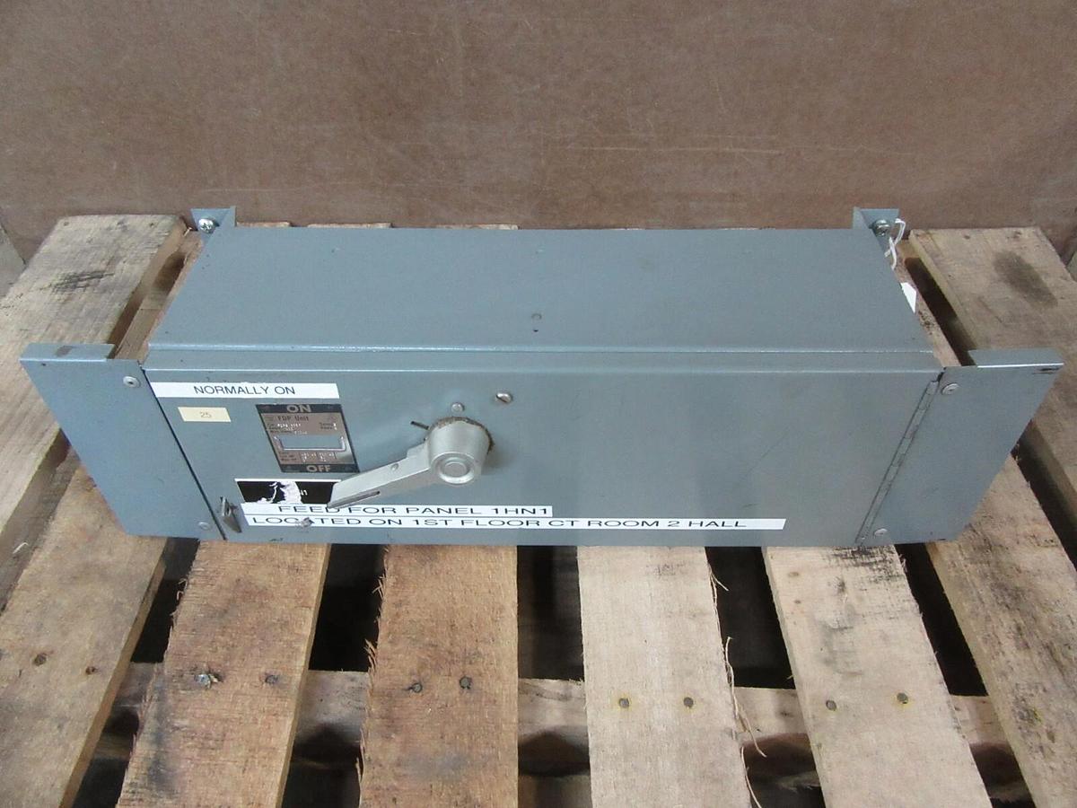 Used WETINGHOUSE FUSE PANELBOARD SWITCH FDPS363R 100 AMP 600 VAC 75 HP 3-POLE