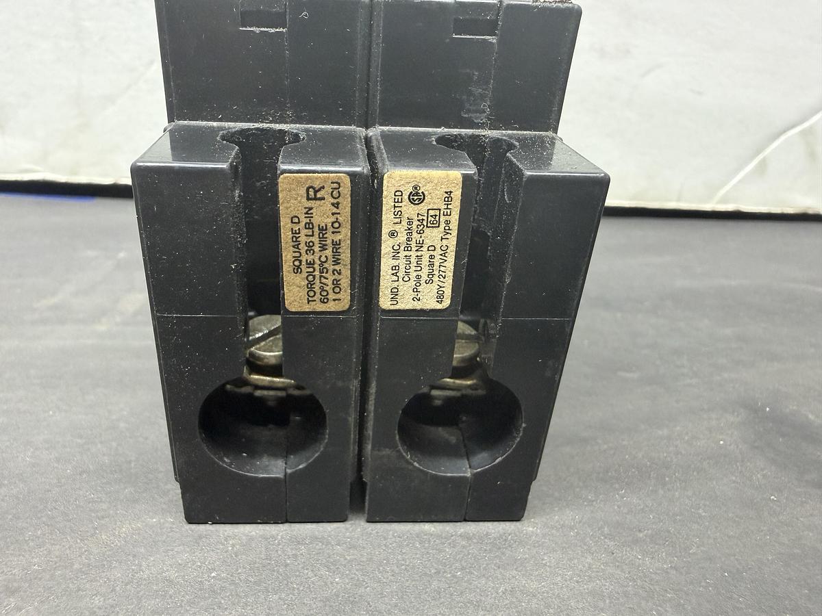 Used SQUARE D CIRCUIT BREAKER EHB34020 20 AMP 480/277 VAC 3-POLE