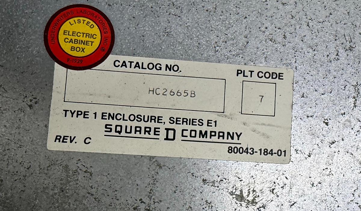 Used SQUARE D TYPE 1 HCR-U I-LINE SERVICE PANEL 1200 AMP 600 VAC 3-PHASE 72-SLOT