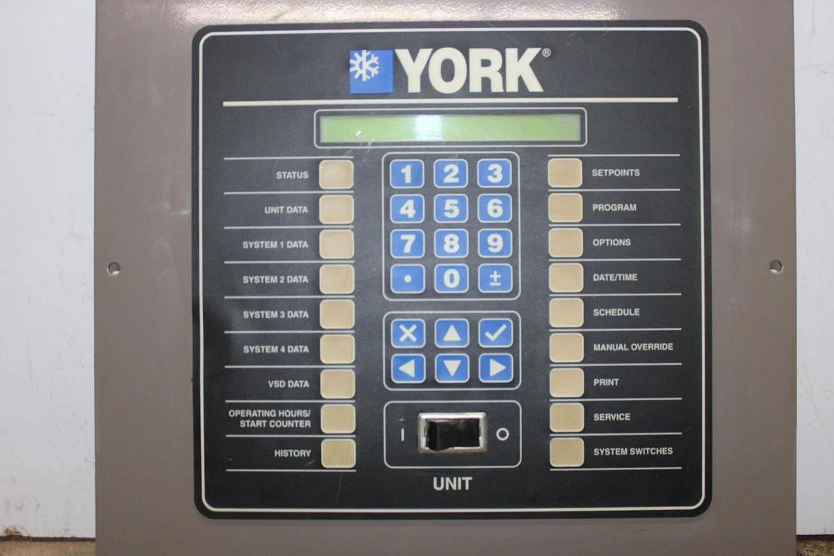 Used YORK KEYPAD CHILLER CONTROL PANEL YK-024-34930-000 CM4027-SYT2LY-HR90-R17D