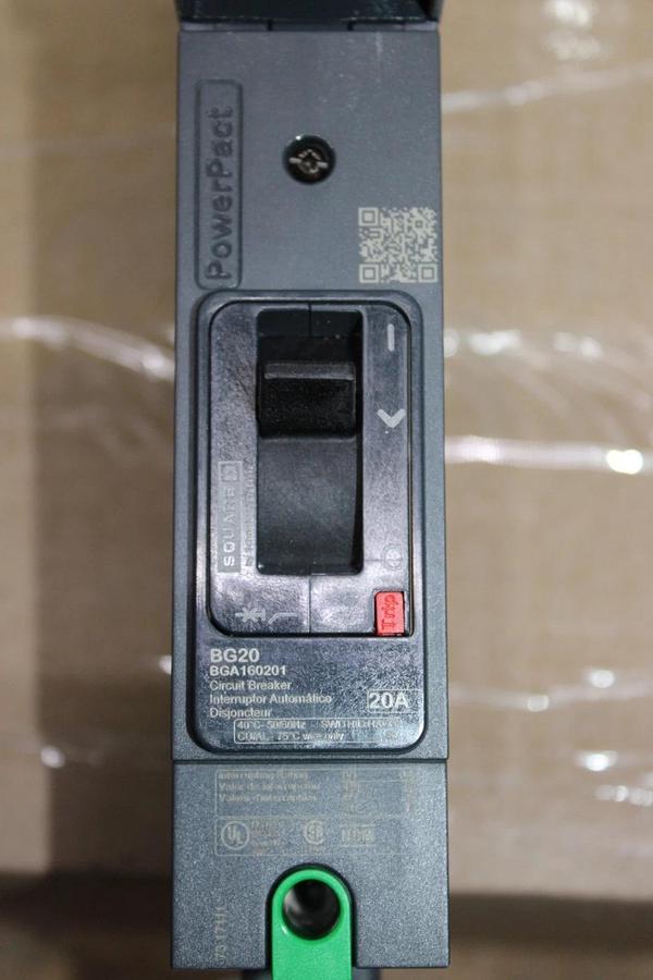NEW SURPLUS SQUARE D I-LINE POWERPACT CIRCUIT BREAKER BGA160201 20A 277V 1-POLE