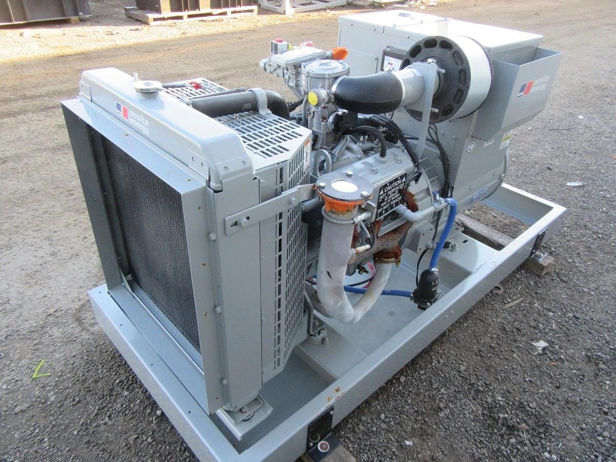 Used 30 KW GENERATOR MTU 4.3 NATURAL GAS LP PROPANE 120/240 VOLT 1 PH 35 KW 40KW 2015