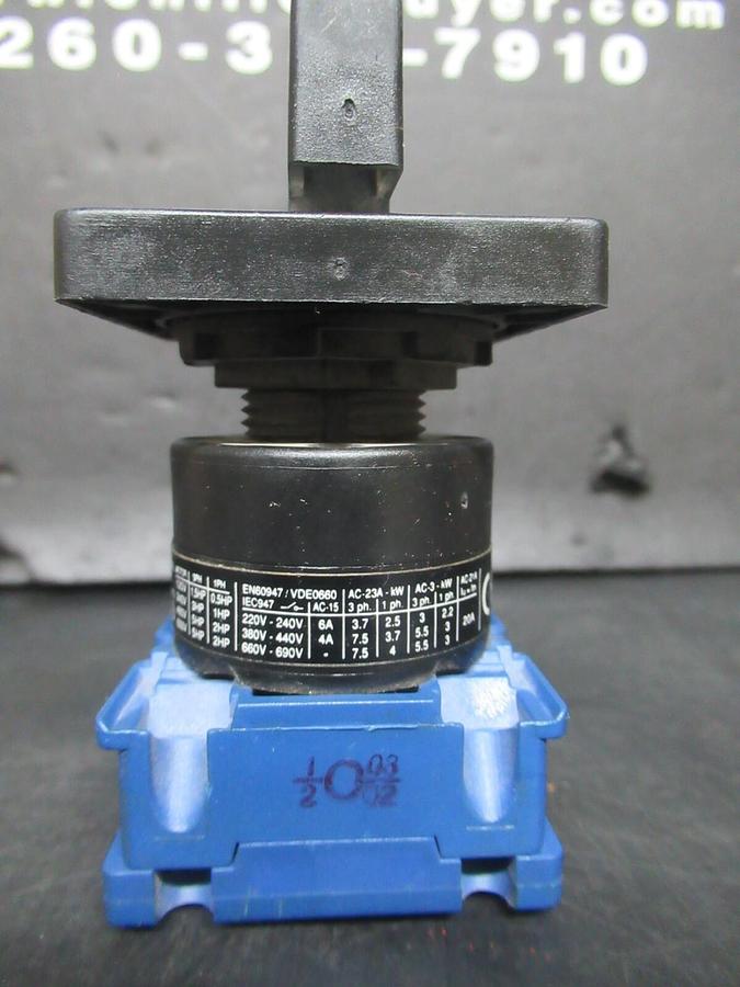 Used KRAUS + NAIMER ROTARY SWITCH CH10 A200 F55694/006-DES 600 VAC 20 AMP 5 HP