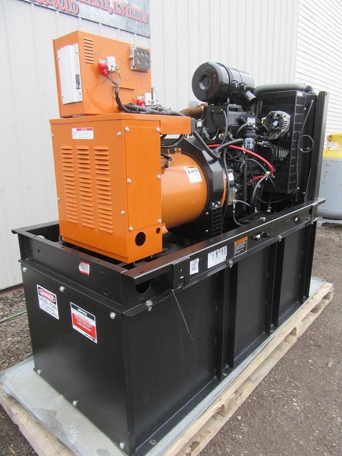 Used 30 KW DIESEL GENERATOR GENERAC 120/240 VOLT SINGLE PHASE 519 HOURS VIDEO WE SHIP