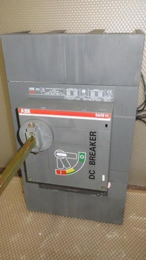 Used ABB D/C BREAKER SACE S6 600 AMP, 600 VAC 500 VDC W/ 600 AMP TRIP, 2 POLE
