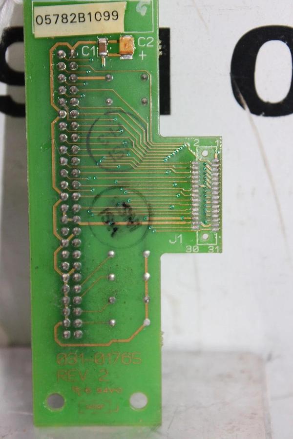 Used YORK CHILLER DISPLAY CONNECTION CIRCUIT BOARD 031-01765-002 REV. B 031-01765