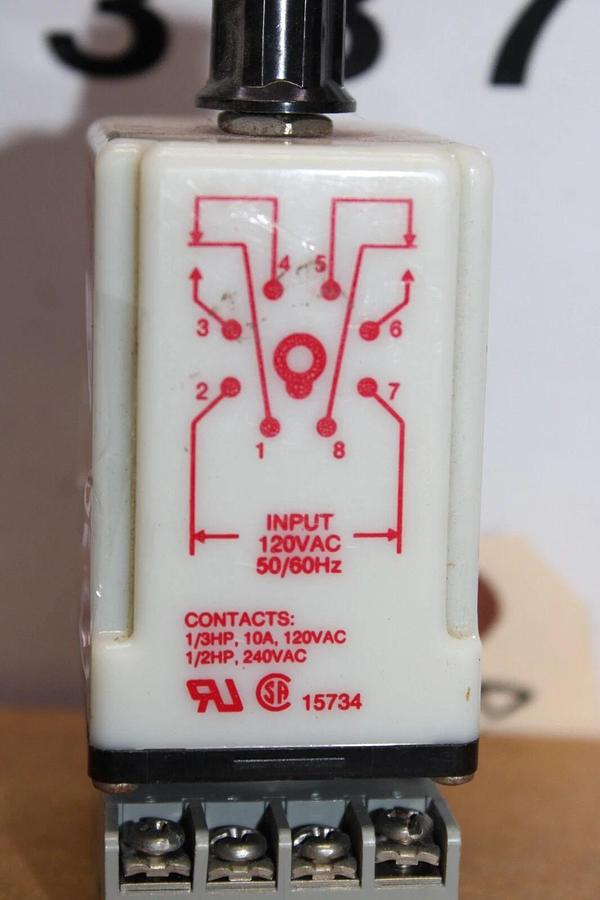 Used DAYTON TIME DELAY RELAY 6X601F 120/240 VAC 10 AMP 9-900 SEC **WARRANTY**