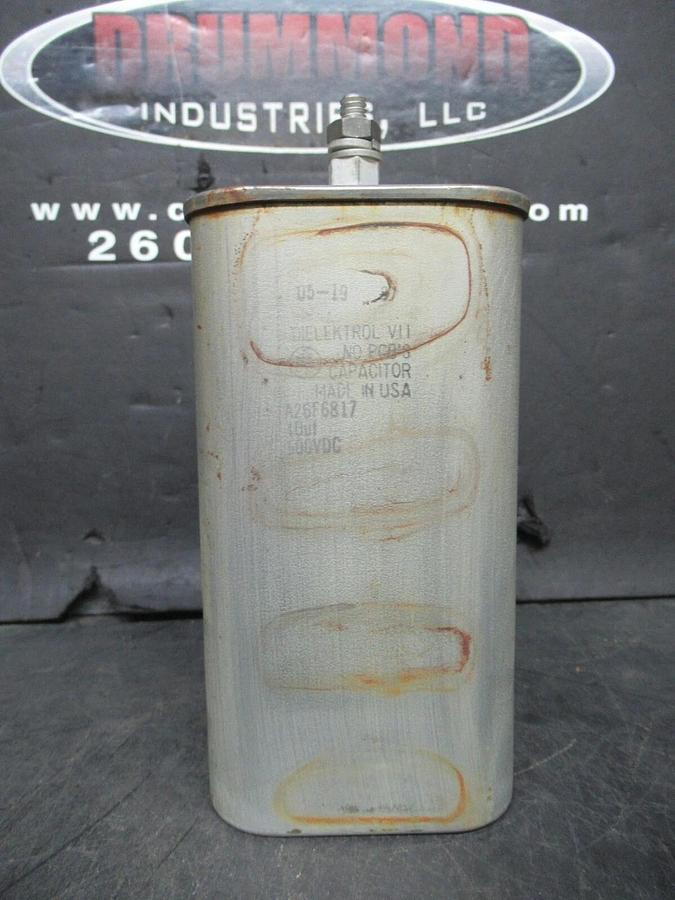GENERAL ELECTRIC DIELEKTROL VII CAPACITOR A26F6817 40uF 500 VDC **WARRANTY**
