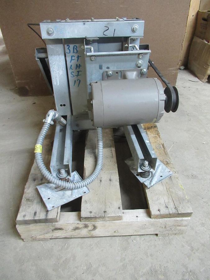 Used BROWNING FAN V-BELT DRIVE MODULE 0400 1660 RPM 1 HP H3J165B SQUIRREL CAGE