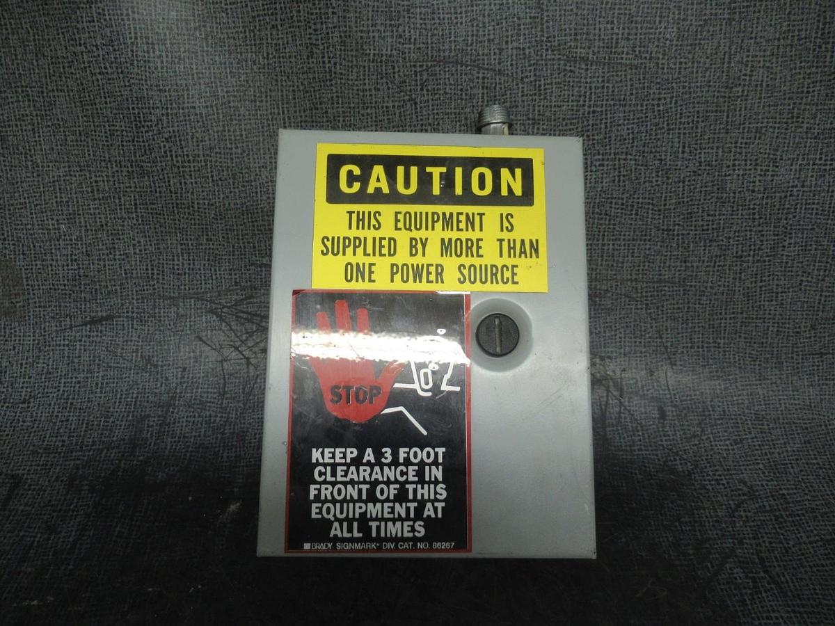 Used HOFFMAN TYPE 1 ENCLOSURE A-HE8X6X4 ALLEN BRADLEY CONTACTOR 400-DP25ND2