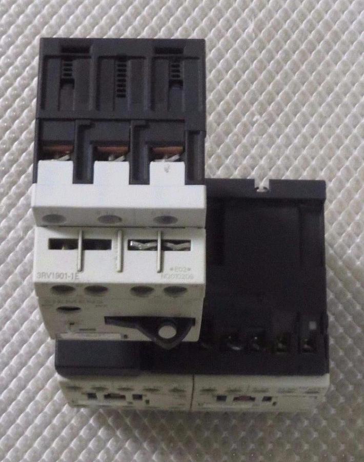 Used SIEMENS SIRIUS MOTOR START SET 1.4-2 AMP # 3RV1011-1BA10 W/ 3RT1016-1BB42 X 2