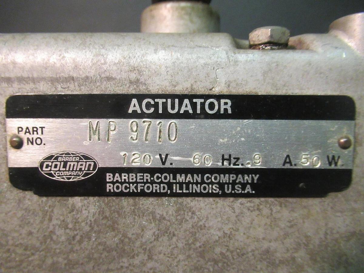 Used BARBER-COLMAN / YORK MP-9710 MOD MOTOR ACTUATOR 120 VAC 50 WATTS 0.9 AMPS MP9710