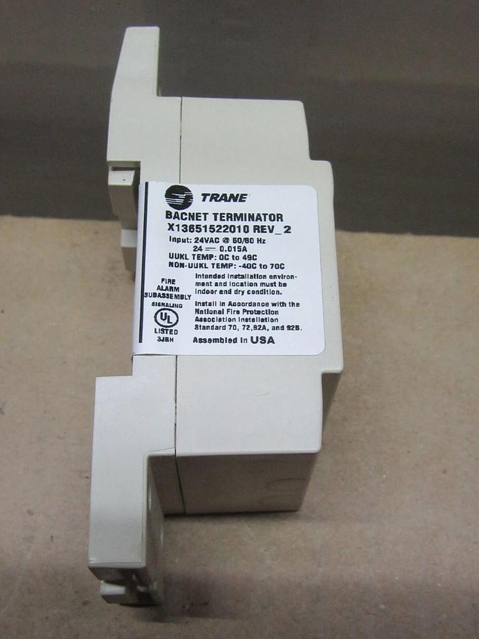 Used TRANE BACNET TERMINATOR X13651522010 REV. 2 24 VOLT 0.015 AMP **WARRANTY**