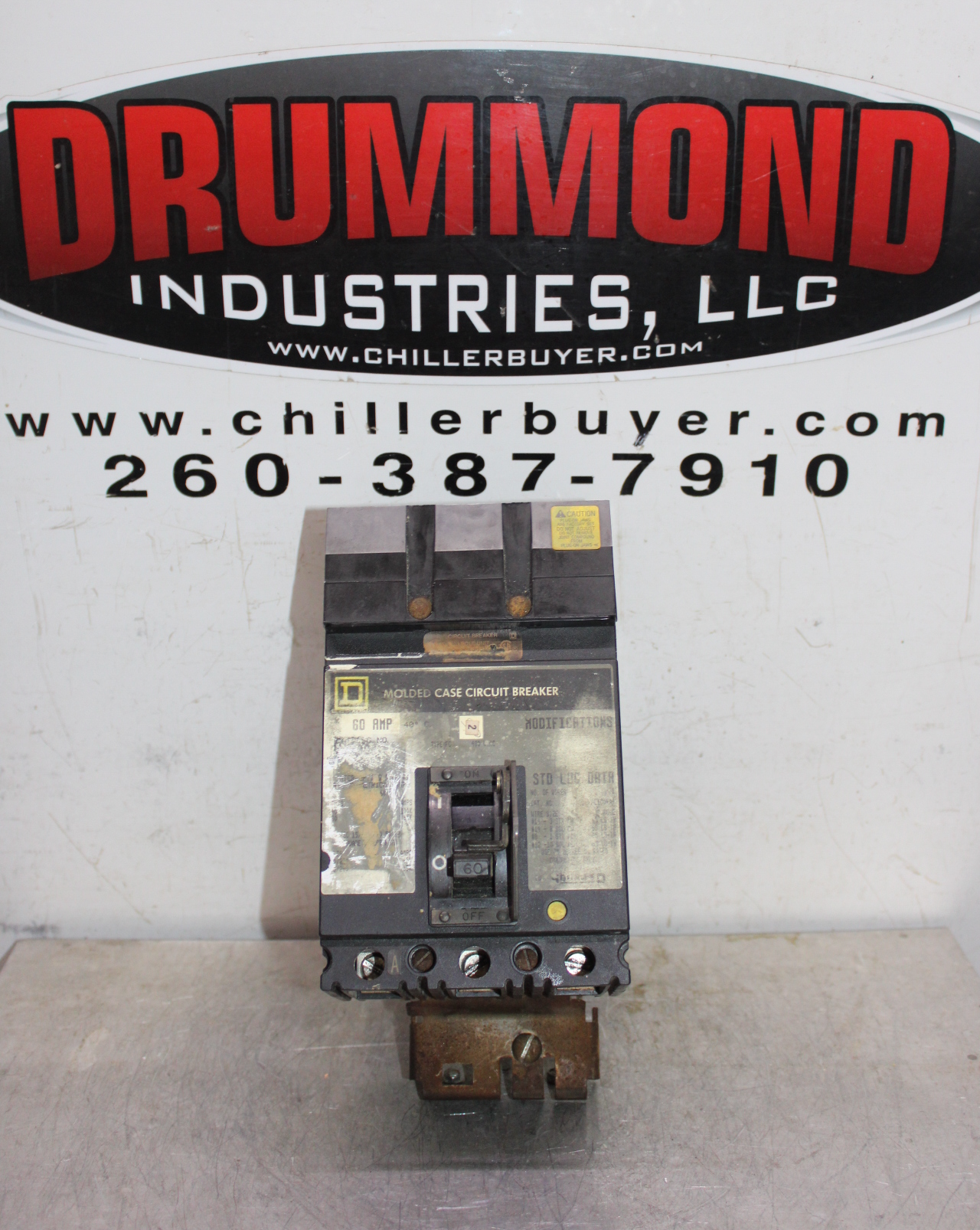 Used SQUARE D I-LINE POWERPACT CIRCUIT BREAKER HDA36060 60 AMP 600 VAC 3-POLE