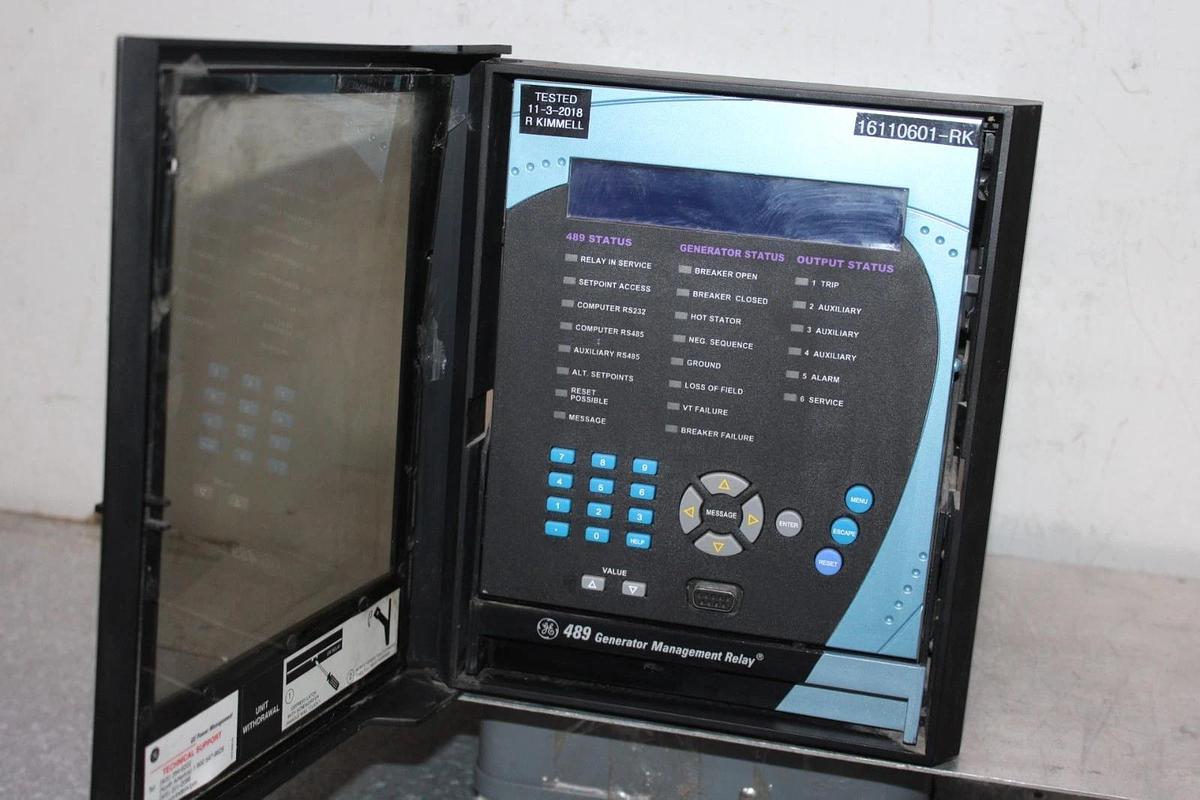 Used GENERAL ELECTRIC GENERATOR MANAGEMENT RELAY 489-P5-HI-A20 *TESTED*